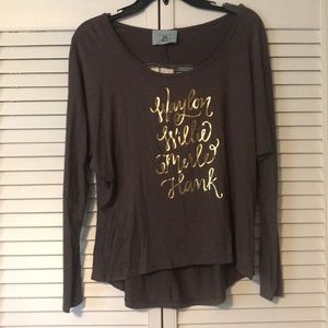 Judith March dolman sleeve high low shirt